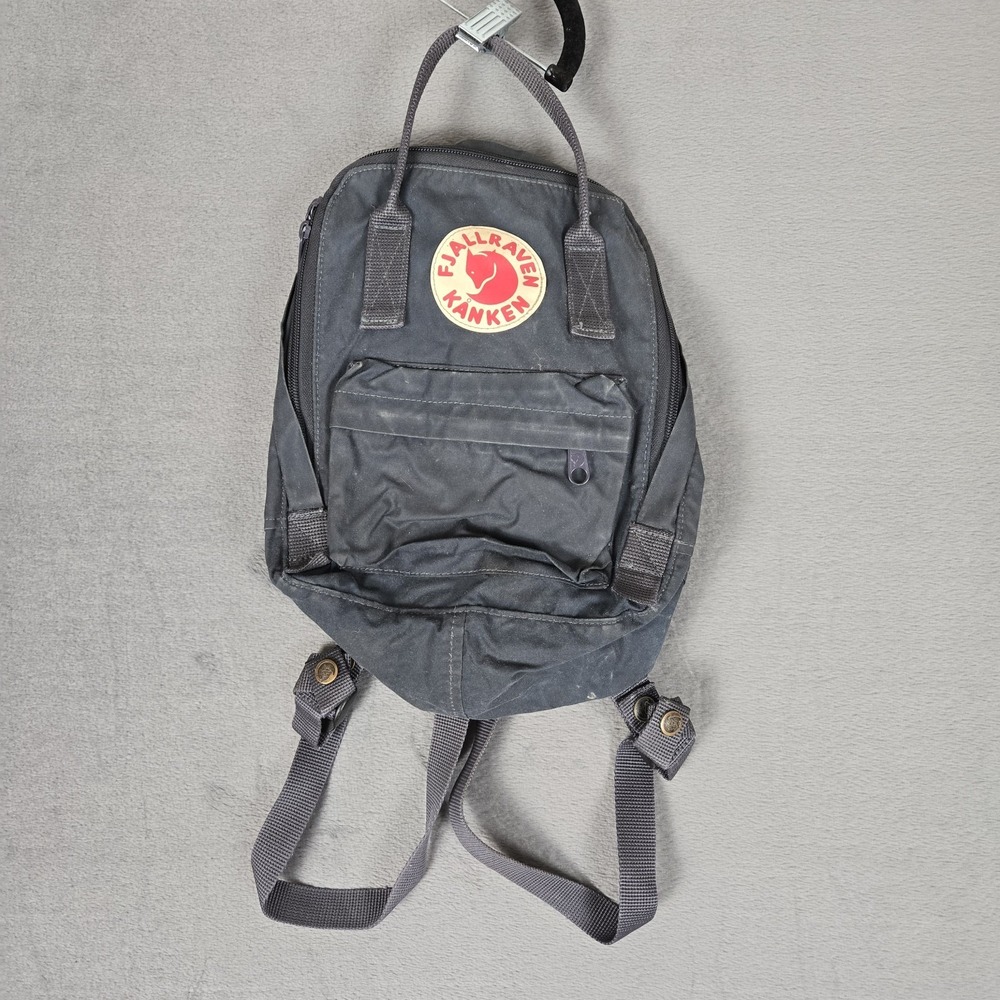 Fjallraven Mini Kanken Classic Backpack Blue Waxed Cotton 23561